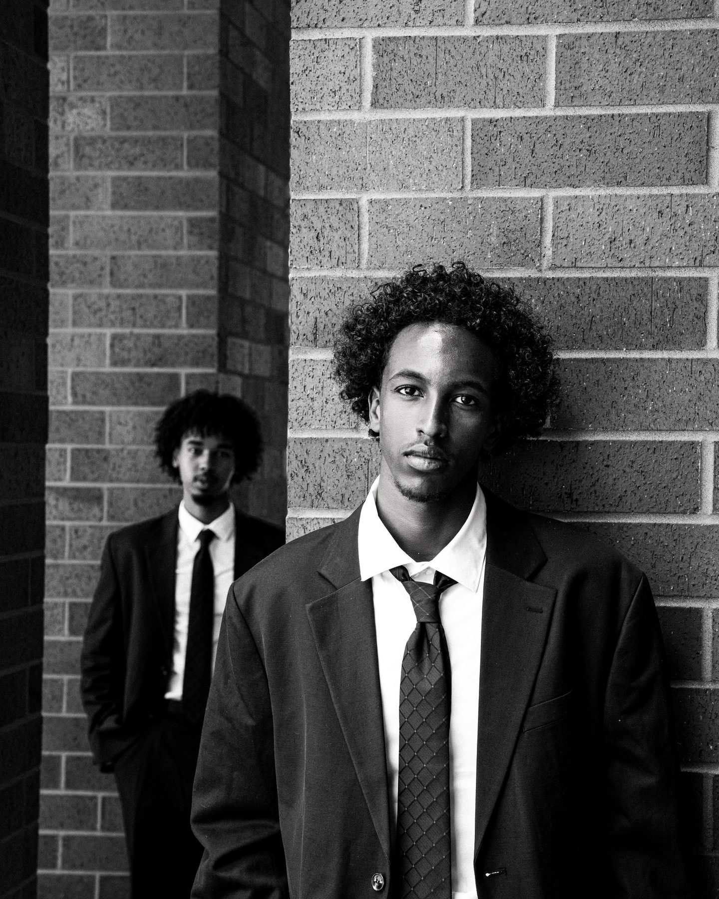 Black and white editorial talent portrait by Alphpixels